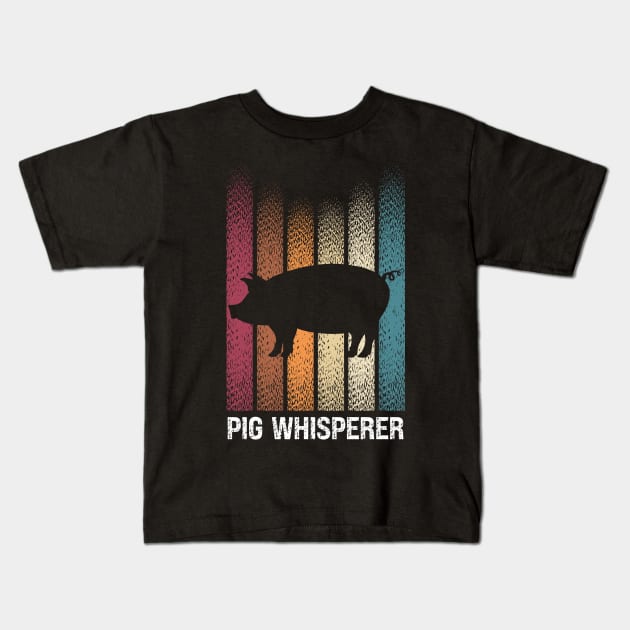 Pig Whisperer Vintage Farmer Kids T-Shirt by starryskin